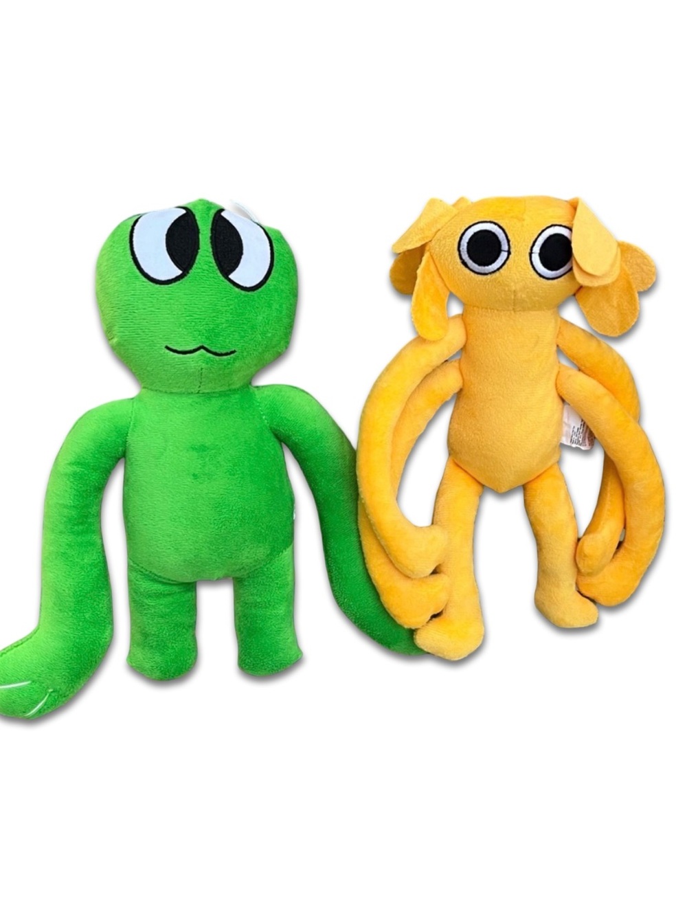 Rainbow Friends Green & Yellow 12” Plush Bundle | Soft Stuffed Character Toys